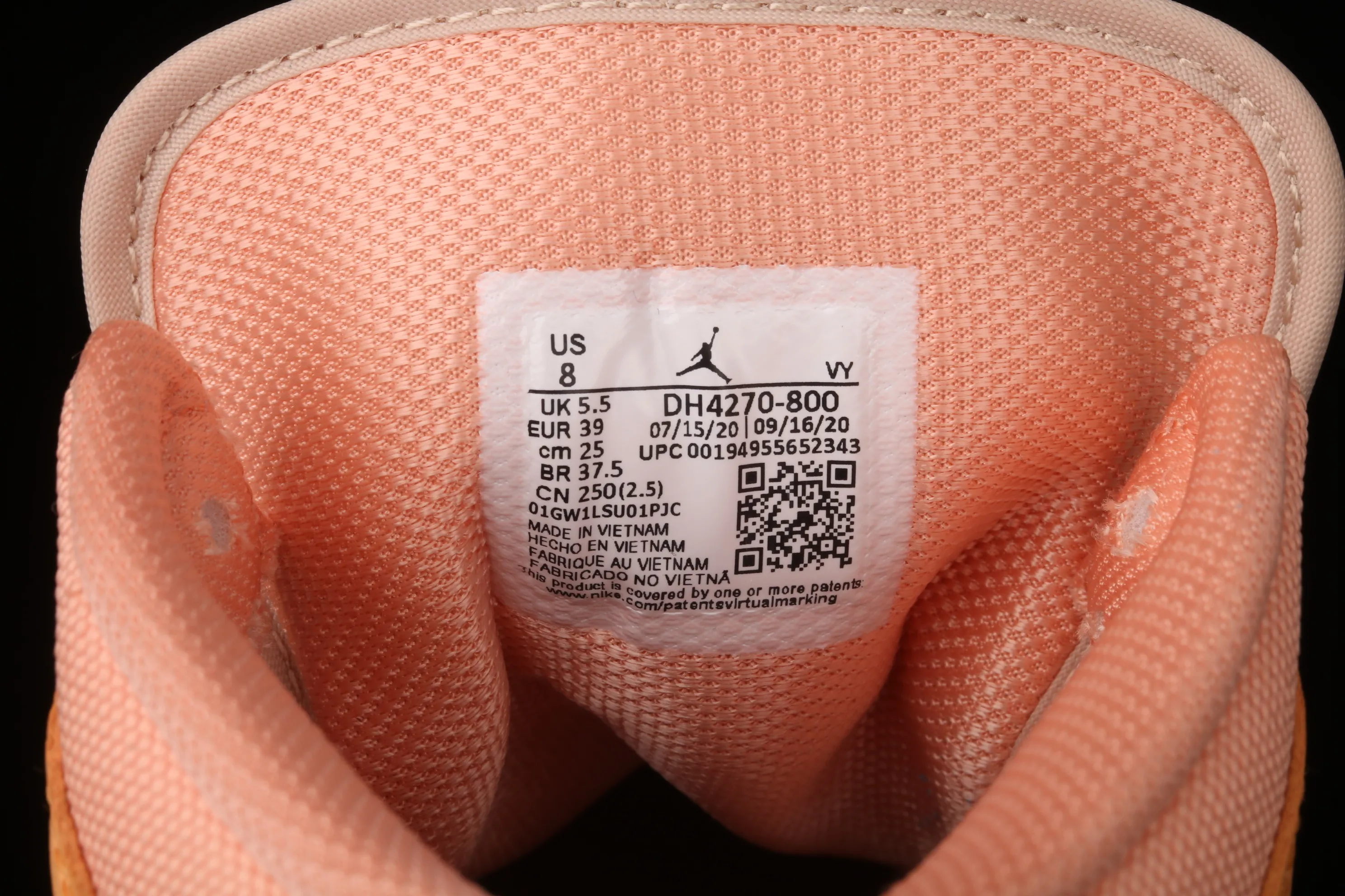 All categories Air Jordan Jordan series basketball shoes Air Jordan 1 Mid G version pure original Air Jordan 1 Mid SE AJ1 Joe 1 Chinese orange and pink splicing mid-top versatile casual sports sneakers DH4270-800